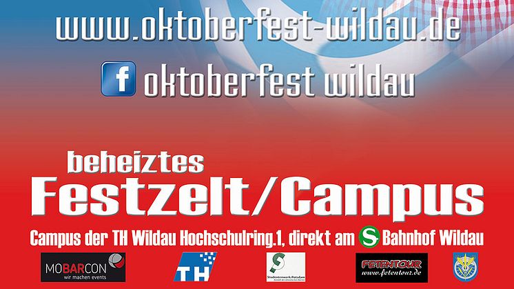 12. Oktoberfest vom 16. bis 25. Oktober 2015 auf dem Campus der Technischen Hochschule Wildau – eine Woche „Feiern wie in Bayern“