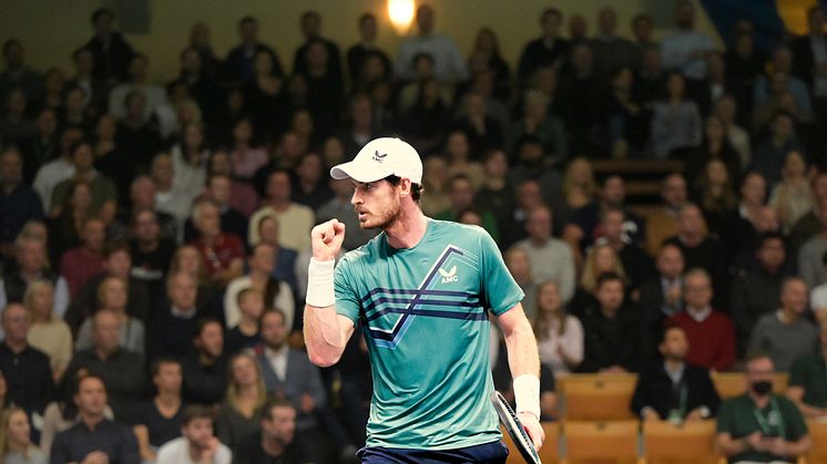 Andy Murray på Stockholm Open 2021. Foto Robert Bjarnefeldt.