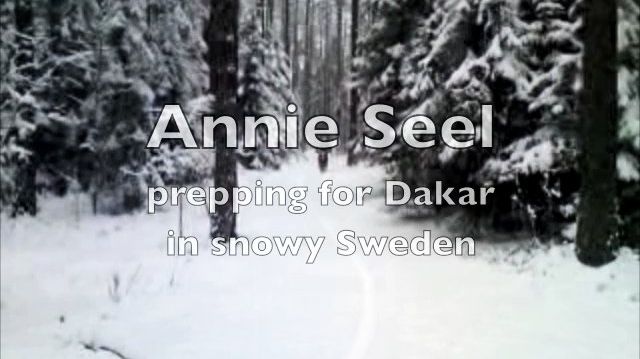 Annnie Seel rides enduro in winter