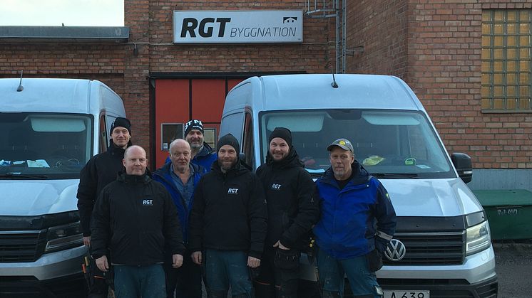 Delar av teamet på RGT Bygg, som nyligen blivit godkänt som Auktoriserat Golvföretag