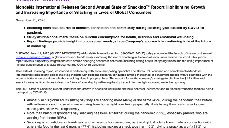 Mondelēz International Releases Second Annual State of Snacking™ Report Highlighting Growth and Increasing Importance of Snacking in Lives of Global Consumers.pdf