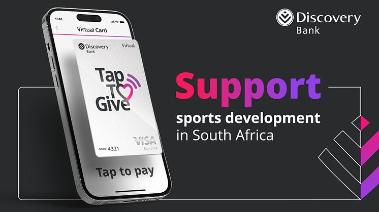 Discovery Bank launches TapToGive virtual card campaign to support sports development in South Africa