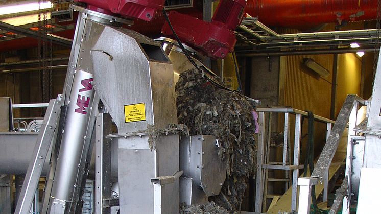 Skräp i rensgaller på VA SYDs avloppsreningsverk