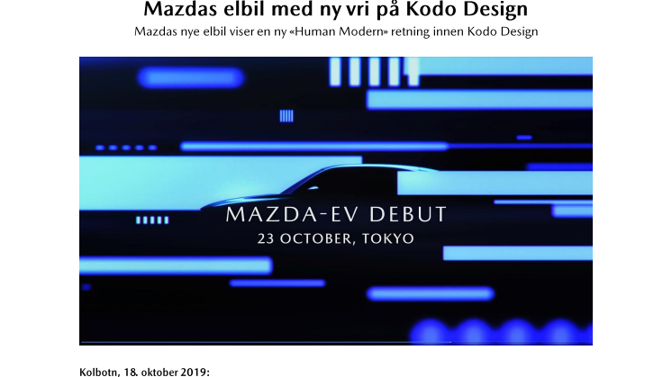 Mazdas elbil med ny vri på Kodo Design