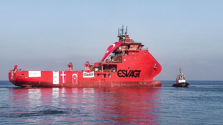 H-053 short time after the launch at Cemre Shipyard.