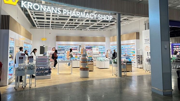 Nu öppnar Kronans Apotek sin nya Pharmacy Shop på Arlandas största kommersiella satsning någonsin 