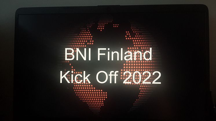 BNI Finalnd Kick-Off 2022 online-tapahtuma alkamassa