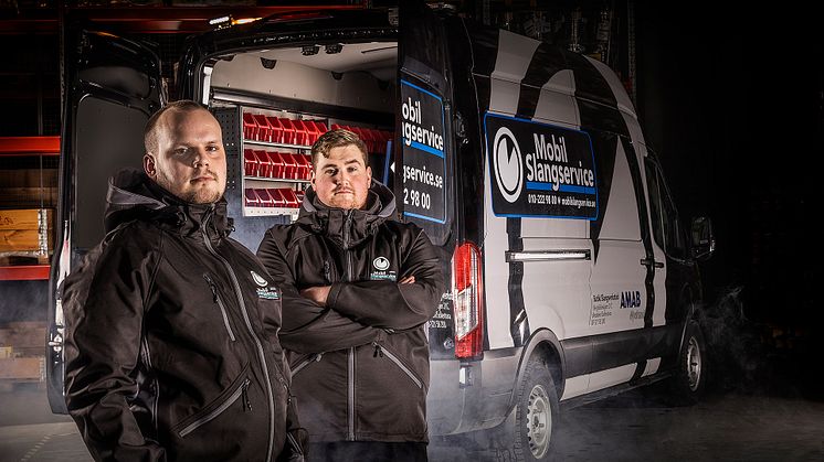 Valdermar Forshell och David Löthgren kommer köra Mobil Slangservice i Malmö, och utgå från AMABs huvudkontor i Malmö.