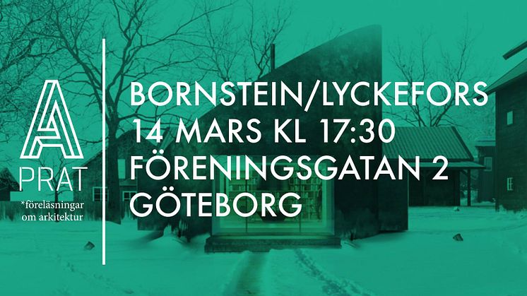 Bornstein Lyckefors föreläser på temat ”Arkitektur och sammanhang” på APRAT 14/3