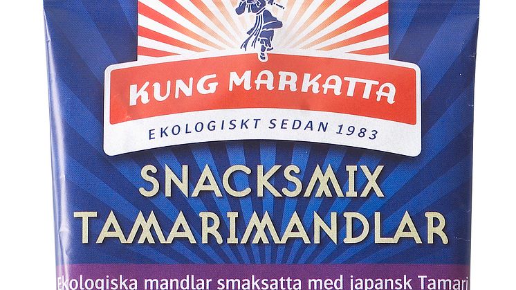 Kung Markattas ekologiska snacksmixer utökas med Tamarimandlar