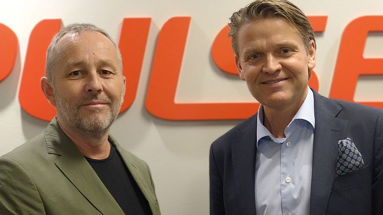 Thomas Lantz, Styrelseordförande Make IT och Martin Hogmalm, VD Pulsen Production. 