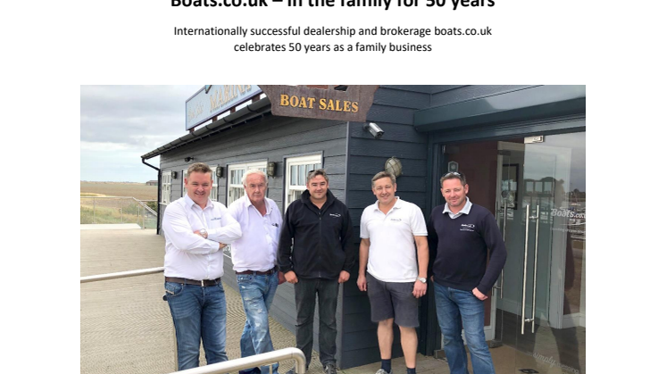 Boats.co.uk – in the family for 50 years