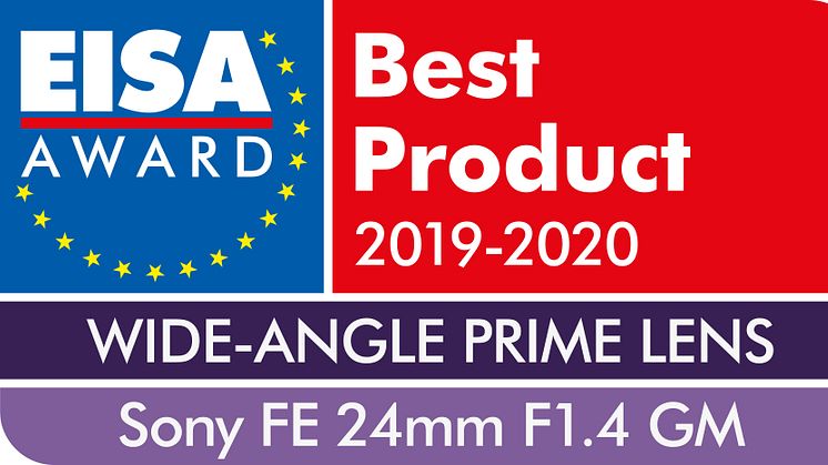 EISA Award Sony FE 24mm F1.4 GM