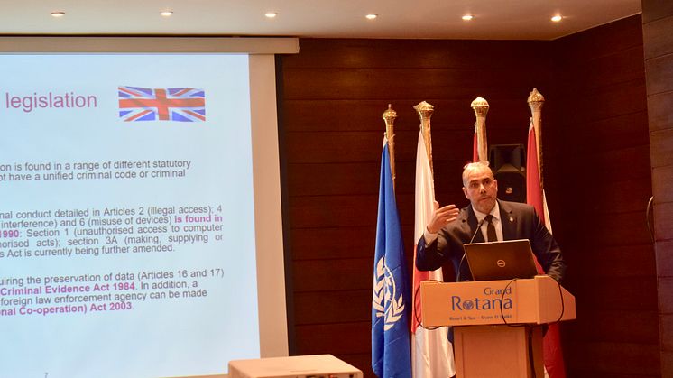 Professor Mohamed Badar presenting at the counter terrorism conference