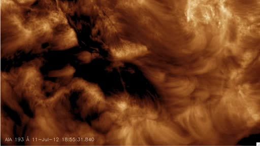 Footage of the Sun's atmosphere, from NASA