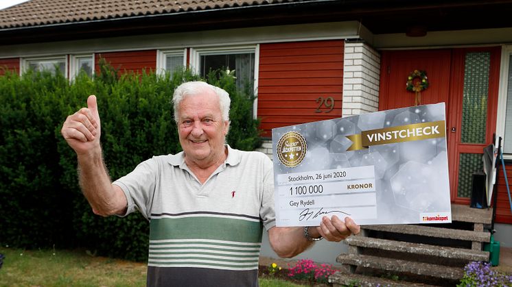 Gey Rydell vann 1,1 miljoner i Kombilotteriet. Foto: Curt-Robert Lindqvist