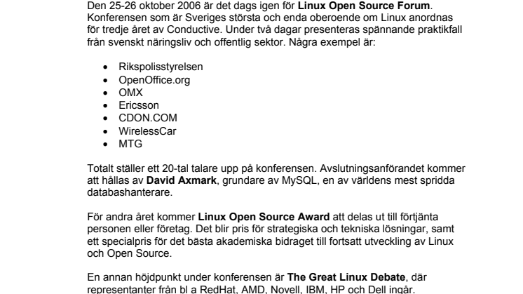 Linux Open Source Forum 2006
