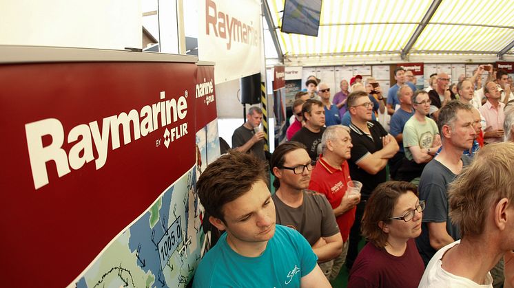 Participants of the 2017 Round the Island Race gather for the Raymarine pre-race weather briefing (Copyright Paul Wyeth)