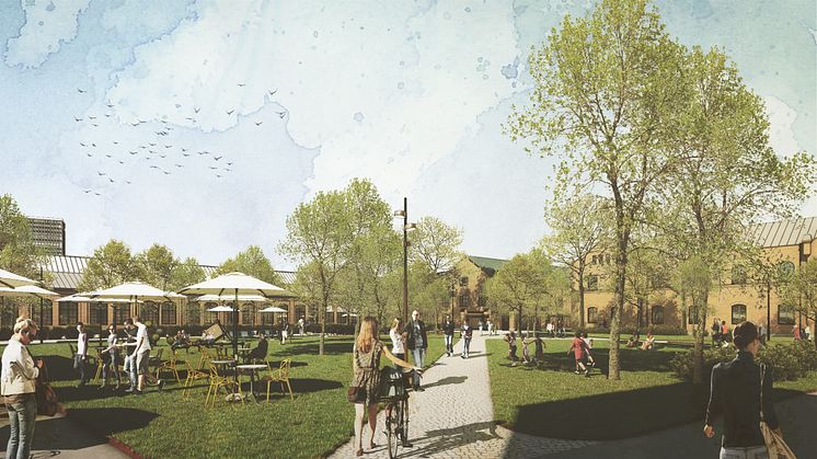 Kulturparken – en ny park som föreslås utanför Culturen. Illustration: Archus och Sweco Architects