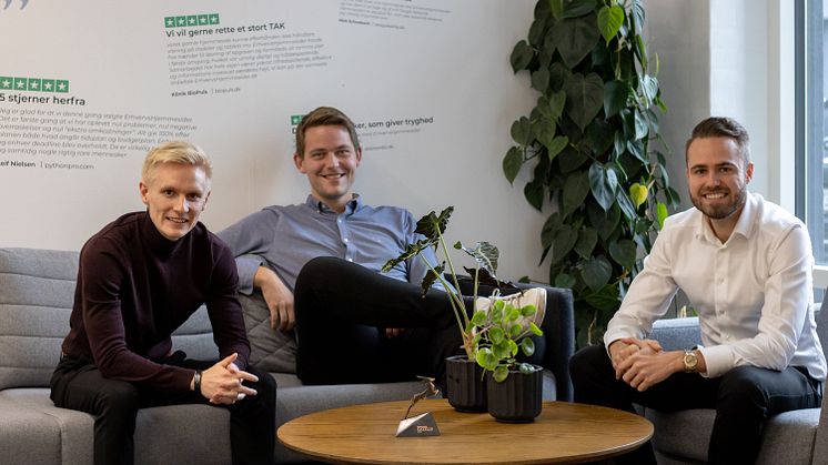 Anders Linddahl, Simon Børsting og Samuel Glaes, partnere hos Aveo A/S