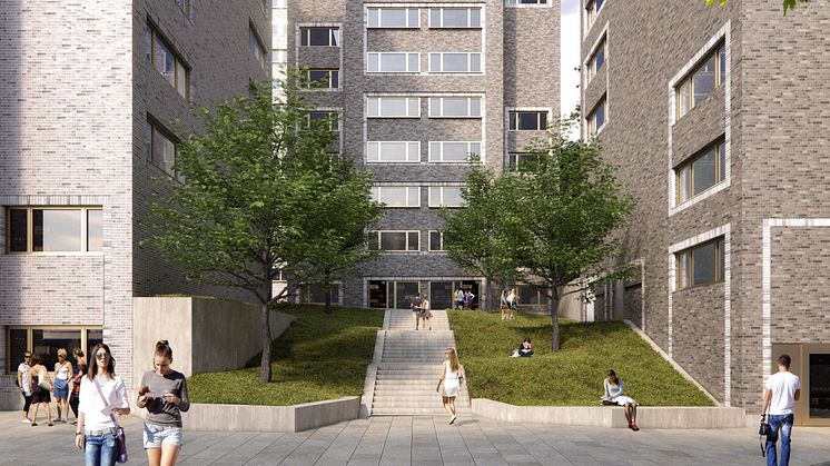 Arkitema har vana av att jobba med studentbostäder, så som med Campus Lappis(bilden) för byggherre Stockholms Studentbostäder. Bild: Stockholms Studentbostäder.