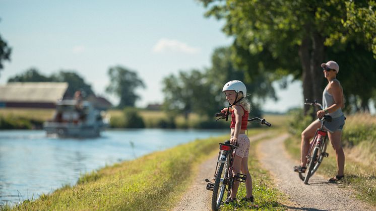 Göta kanal blir nationell cykelled - vill bli Sveriges familjevänligaste