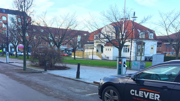 CLEVERs nya laddstationer i Åstorp