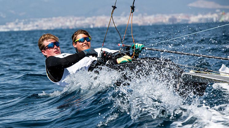 UTTATT: Mathias Berthet og Jeppe Nilsen er blant de uttatte som skal seile om VM-medaljer og OL-plass i Haag fra 10. til 20. august. FOTO: Morten Jensen