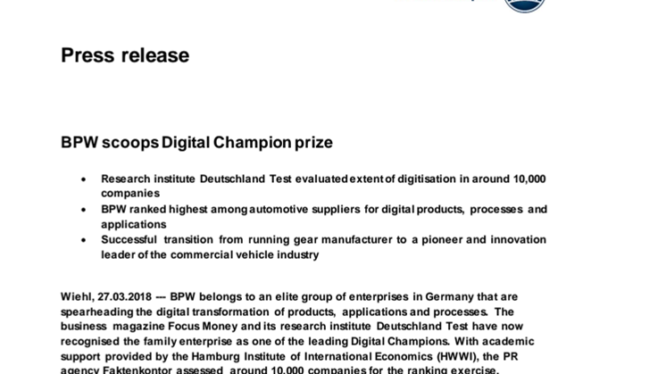 BPW scoops Digital Champion prize