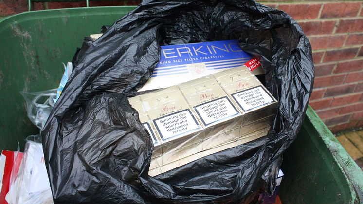 HMRC seized cigarettes from bin