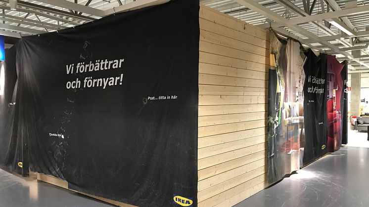 Här snickras det på BoKlok-tvåan inne på IKEA Västerås 