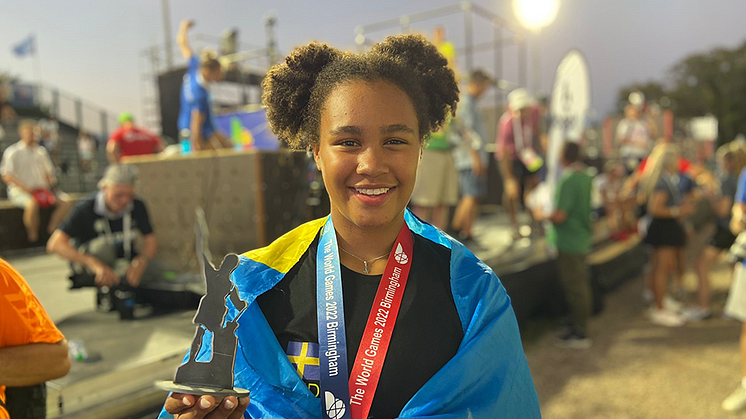 Miranda Tibbling tar sin andra medalj i parkour på the World Games