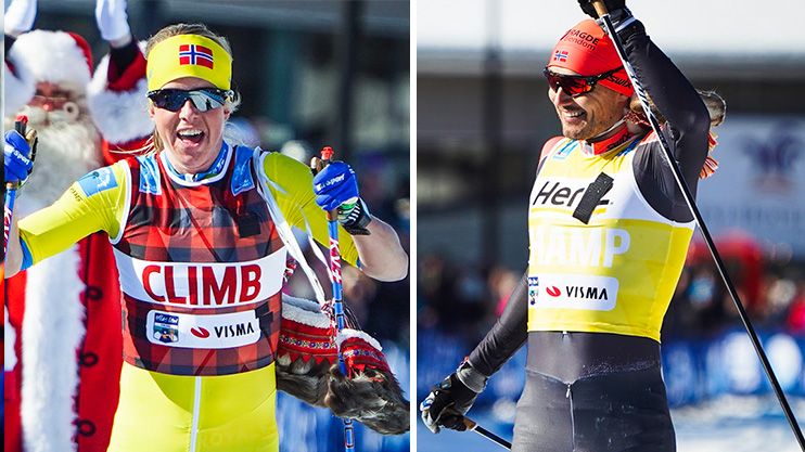 Astrid Øyre Slind ja Andreas Nygaard hiihtivät Visma Nordic Trophyn voittoon.