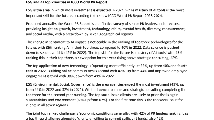 ESG and AI Top Priorities in latest ICCO World PR Report.pdf