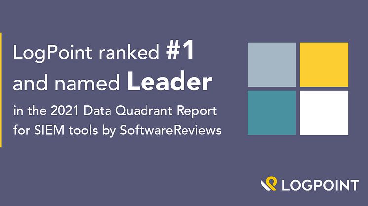 LogPoint wird im Data Quadrant Report 2021 für SIEM-Tools von SoftwareReviews auf Platz 1 und zum Leader ernannt