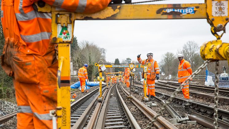 Network Rail will carry out essential track and junction replacement on the Brighton Main Line over nine consecutive days this month