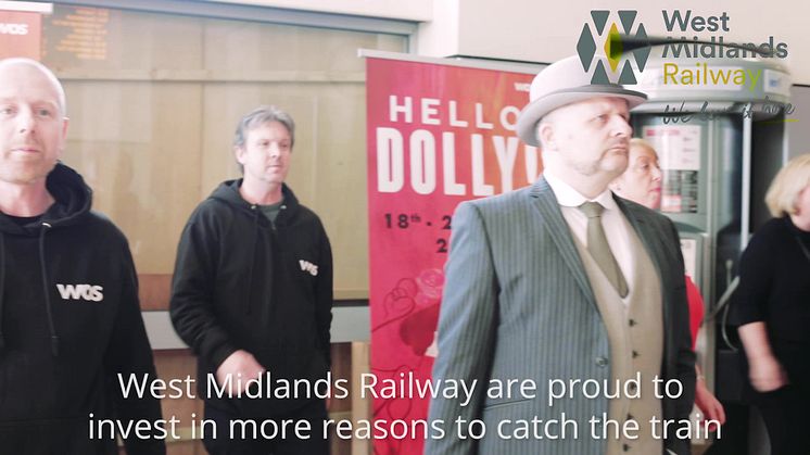 Hello Dolly flash mob entertains passengers at Wolverhampton railway station