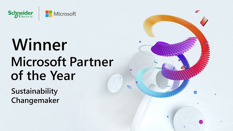 Schneider Electric vinnare av Microsoft Sustainability Changemaker Partner of the Year Award 2021
