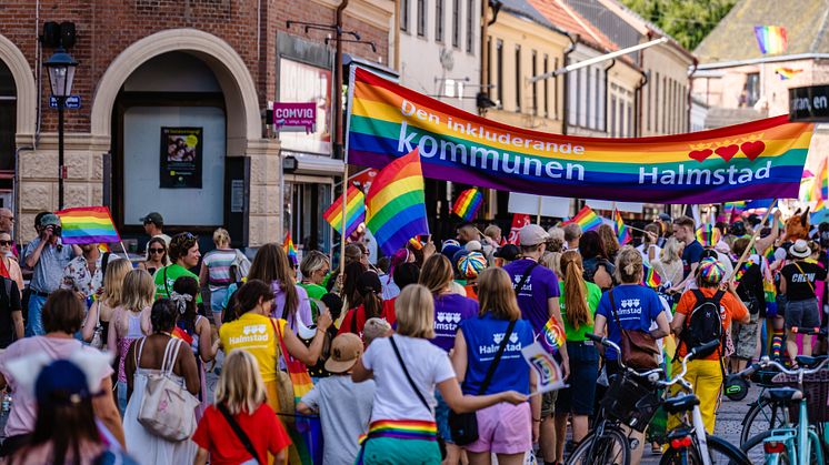 Förra årets Pride-parad i Halmstad. Bild: Joakim Leihed