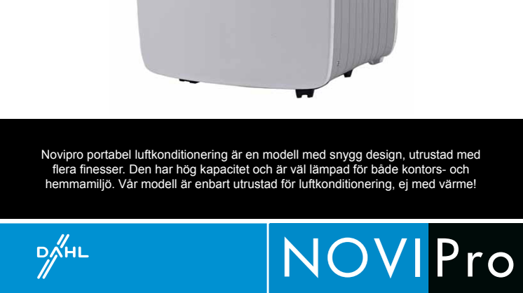 Produktblad NOVIPro portabel luftkonditionering