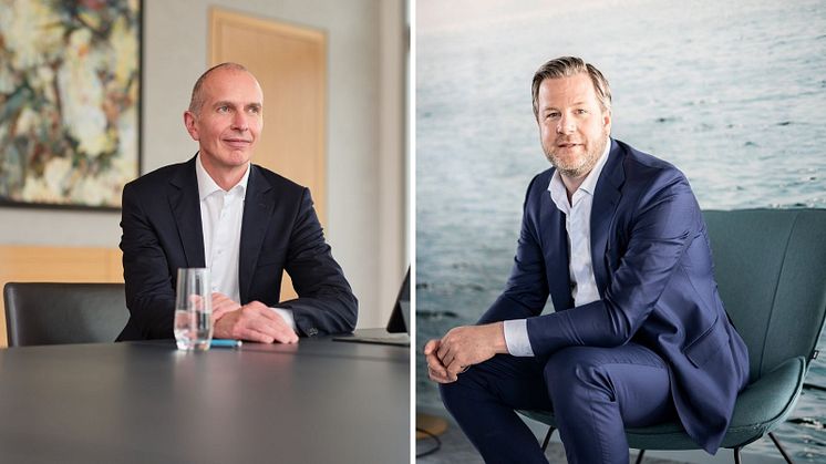 Dr. Andreas Eurich, Vorstandsvorsitzender der Barmenia, und Oliver Schoeller, Vorstandsvorsitzender der Gothaer