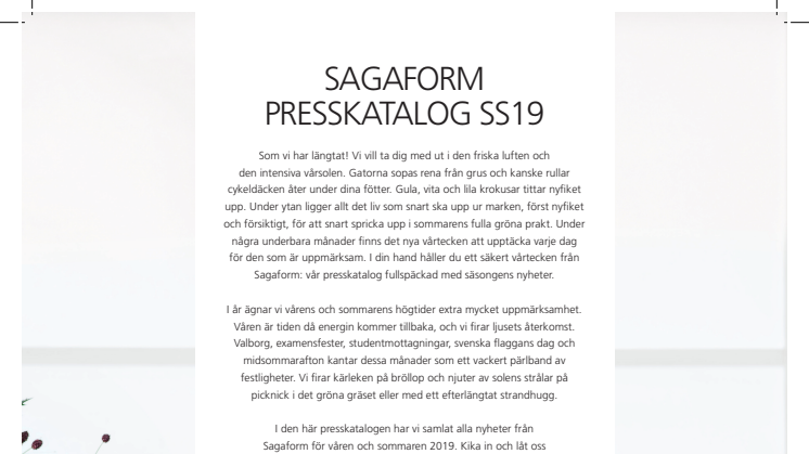 Presskatalog SS 2019 Sagaform