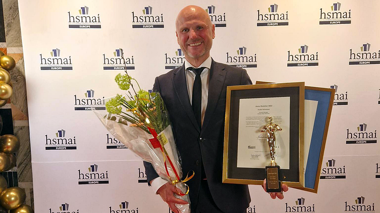 ÅRETS HOTELIER: André Schreiner, hotelldirektør ved Clarion Hotel The Hub, er utnevnt til Årets Hotelier 2022 på HSMAI Awards.