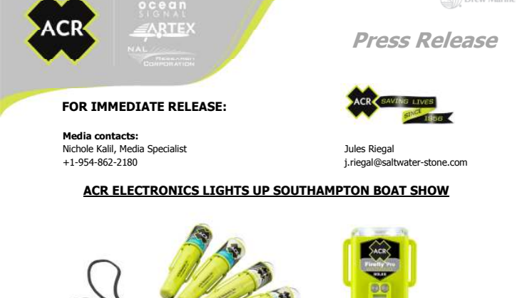 ACR Electronics Lights Up Southampton Boat Show