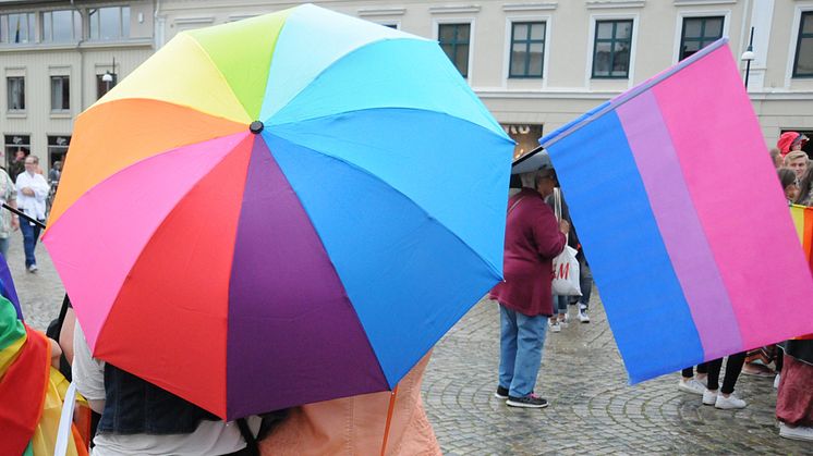 Bild från tidigare Pridefestival i Skövde. 