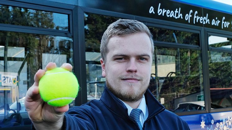 Tests have shown that a single bus could remove as much as 65g of pollutants from the air – equivalent to the weight of a tennis ball