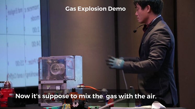 Gas and Dust Explosion demo by Thaison Vu, Trainor Vietnam
