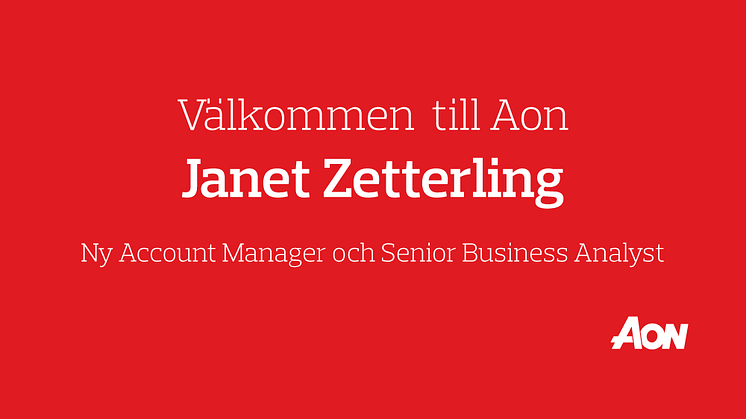 Aon har rekryterat Janet Zetterling