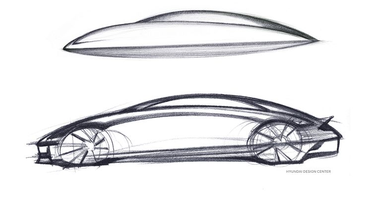 (Image) Hyundai Motor’s IONIQ 6 Teased in Concept Sketch