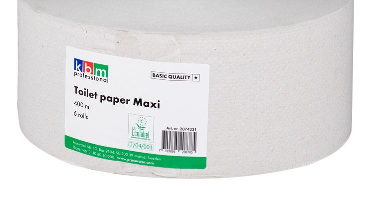 KBM Toalettpapper Maxi 400m Kvalitet Basic